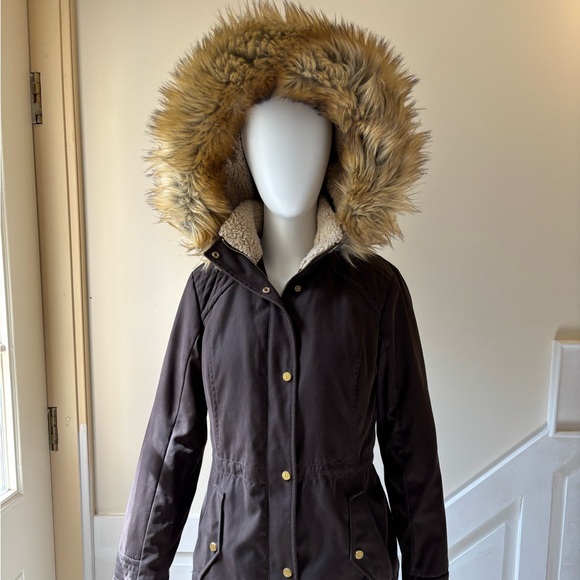 Jones New York Jackets & Blazers - Women's Faux Fur Hooded Parka Coat